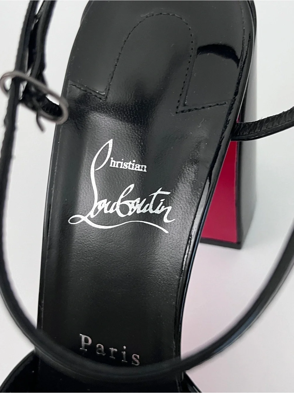 Christian Louboutin Jane  Patent Ankle Strap Pumps Size EU 40